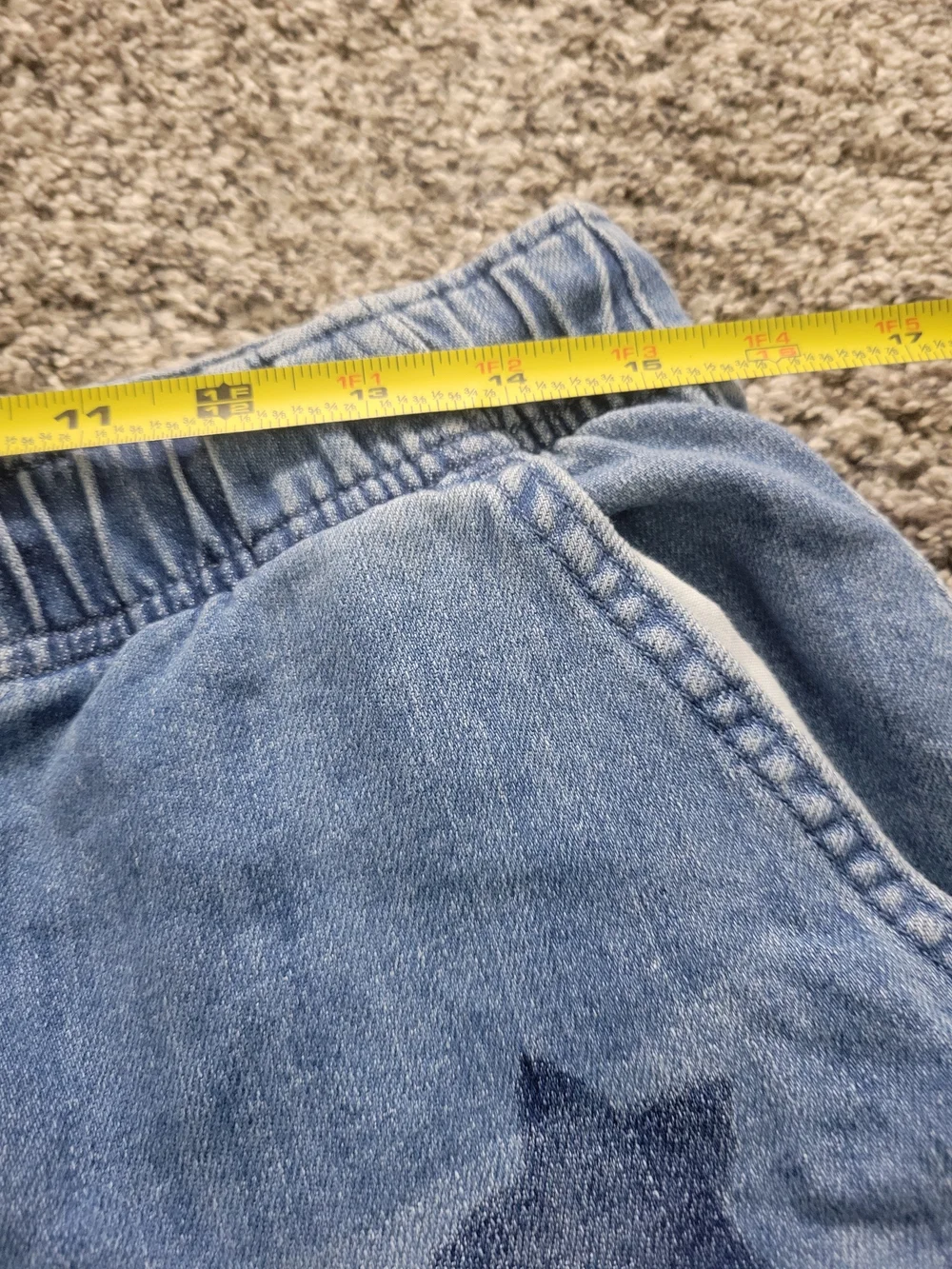 Pilcro S Light Blue Star Appliqué Denim Shorts - Picture 7 of 12